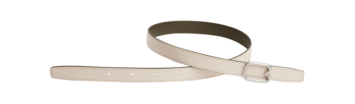 B Belt Linen/Walnut Silver