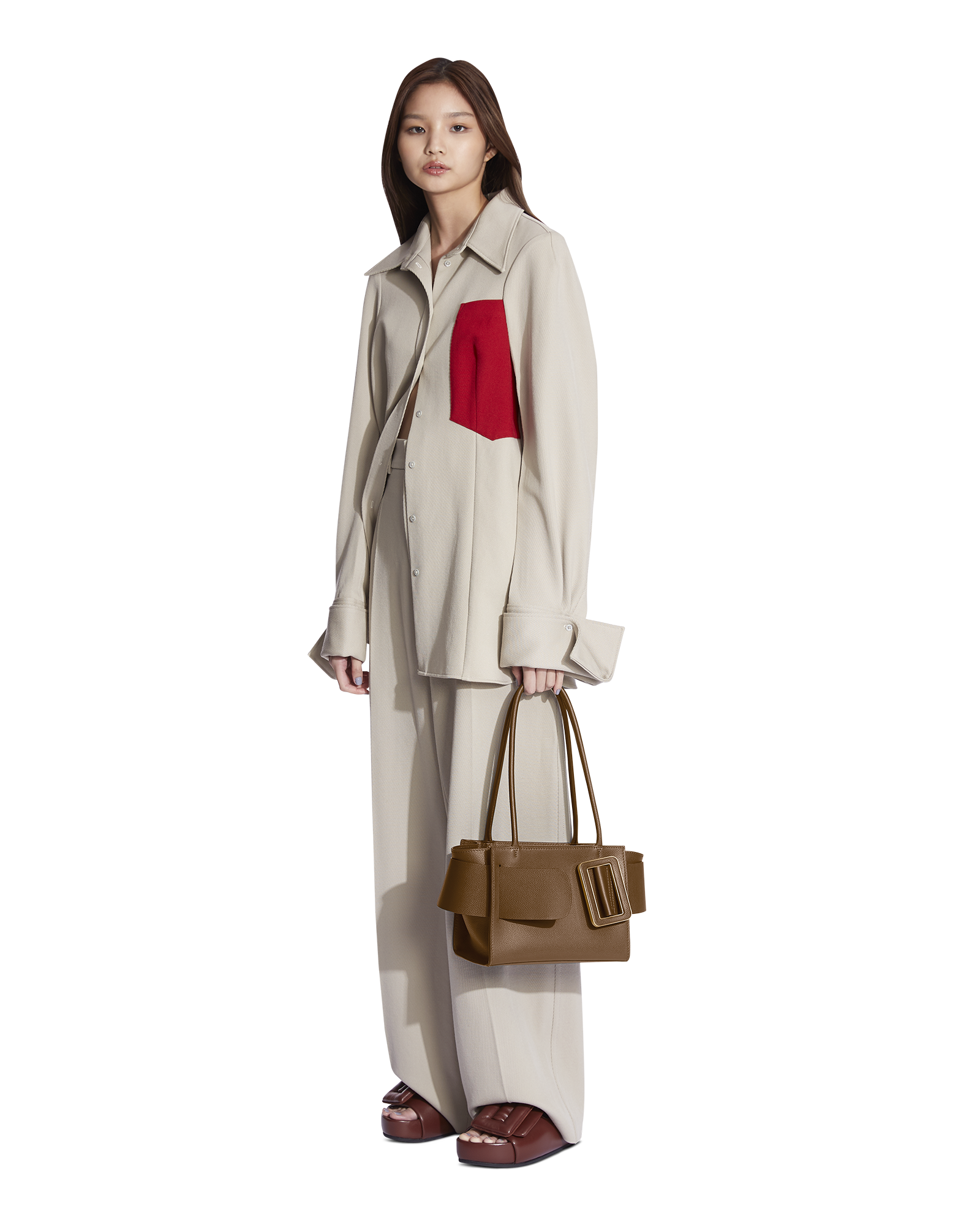 SS21 SOFT COLLECTION BOBBY 23 SOFT With zipper closure and elongated  handles for shoulder , arm and hand natural grain calf leather, By BOYY