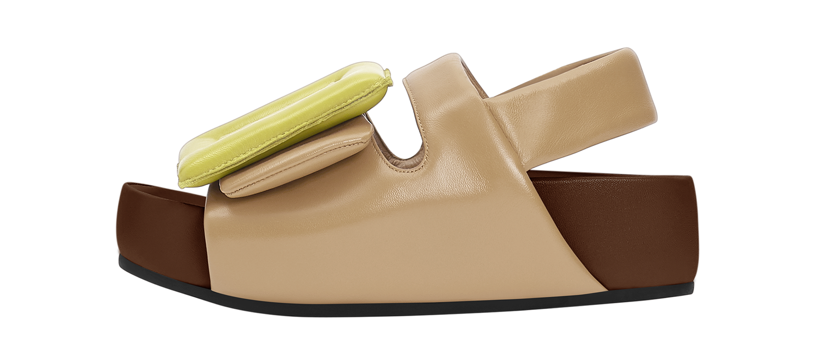 Puffy Sandal Slingback, Mille Feuille
