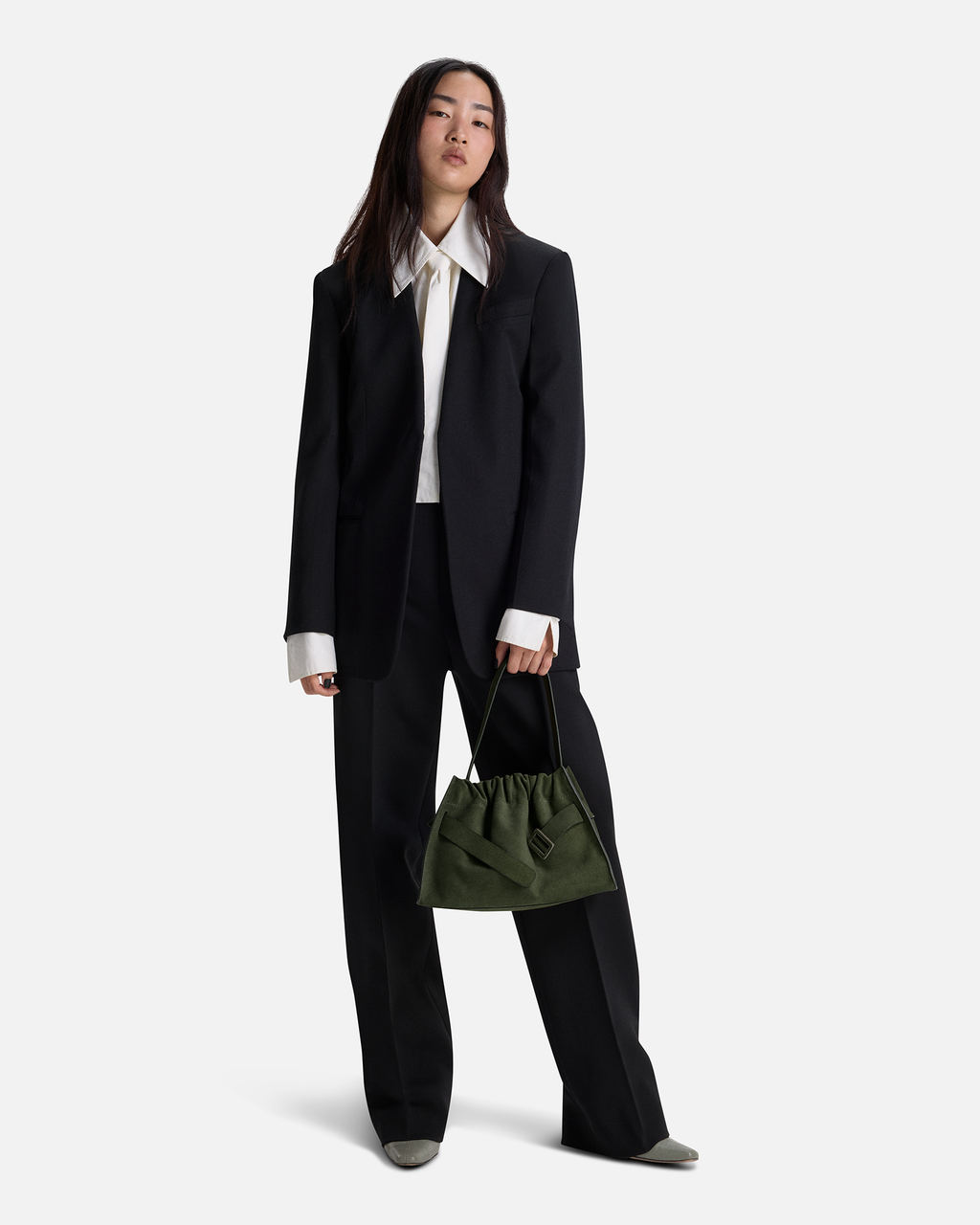 Scrunchy Satchel, Suede